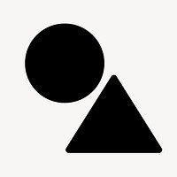 Geometric shape icon psd in flat style