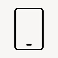 Tablet png icon psd for social media in outline style