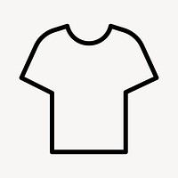 T-shirt social media icon psd in simple style