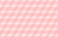 Geometric background vector in pink cube patterns