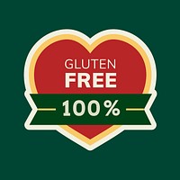 Gluten free business logo vector food packaging sticker