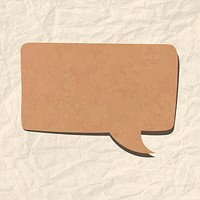 Speech bubble vector in brown tone