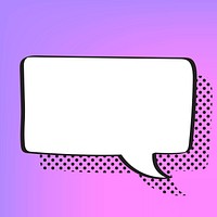 Speech bubble vector in halftone style