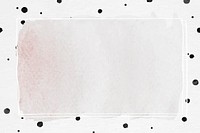 Ink frame vector with polka dot brush patterned background