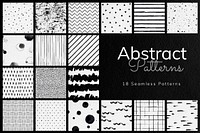 Seamless pattern vector of ink brush textured background