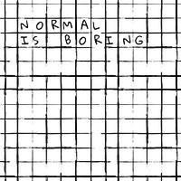 Background of grid vector ink brush pattern with normal is boring text