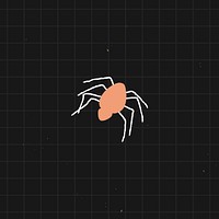 Spider Halloween sticker psd witchcraft doodle