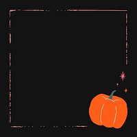 Pumpkin psd Halloween day frame