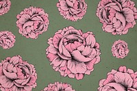 Vintage rose psd pattern mobile phone wallpaper