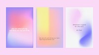 Pinterest post vector set colorful background