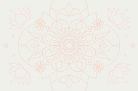 Pastel Diwali Indian mandala doodle vector