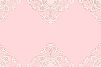 Diwali Indian vector mandala pink background