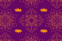 Diwali Indian vector mandala purple background