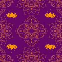 Purple Diwali Indian mandala background