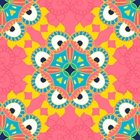 Indian mandala rangoli pattern vector background