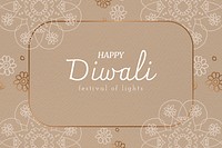 Diwali festival festival of lights card template vector