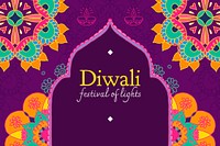 Diwali festival of lights banner template vector