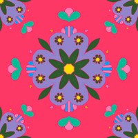 Psd mandala flower pattern background