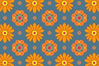 Marigold flower pattern vector Diwali festival background