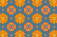 Marigold flower vector pattern Diwali festival background