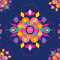Vector mandala Indian rangoli pattern background