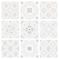 Oriental Mandala gray tile psd pattern background collection