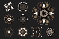 Mandala Indian symbol psd ornamental illustration collection