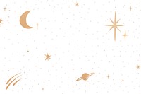 Galaxy vector gold stars on white background