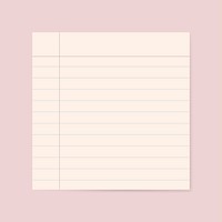 Blank lined paper psd graphic