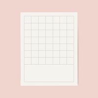 Blank white grid memo vector graphic