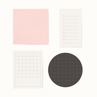 Notepad reminder paper psd set