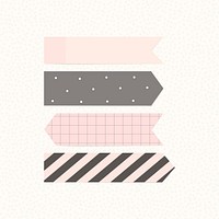 Printable sticky note vector set