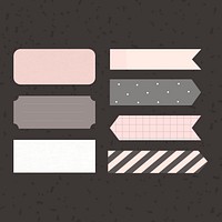 Printable sticky note psd set