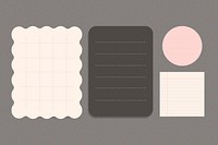 Office stationery notevector set