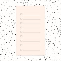 Blank to do list vector stationery graphic