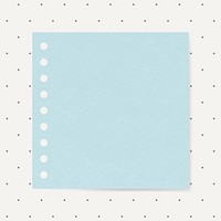 Pastel blue square memo pad psd graphic