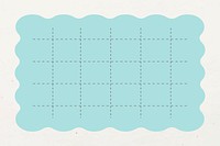 Blank pastel blue notepaper graphic