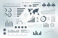 Vector business data infographic dashboard vector
