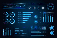 Digital user interface vector dashboard