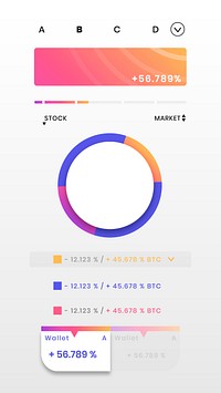 Personal stock portfolio application vector