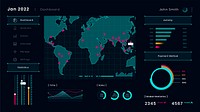 Business dashboard data infographic vector