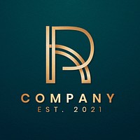 Elegant business logo vector with R letter design