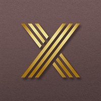 Luxury business logo psd with X letter design