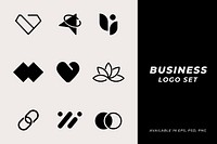 Modern classic business psd logo set