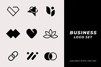 Modern classic business logo vector set