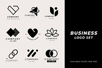 Modern classic business psd logo set