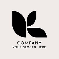 Modern black business logo psd badge