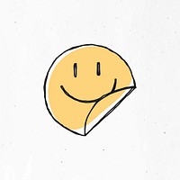 Yellow smiling face symbol clipart
