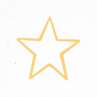 Pastel yellow star psd clipart