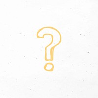 Yellow question mark vector sign